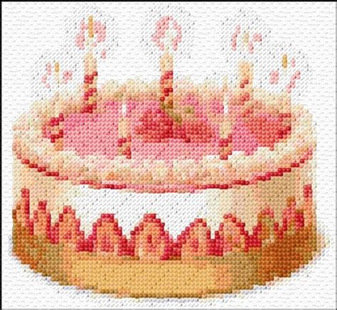 Birthday Cake Cross Stitch Designs