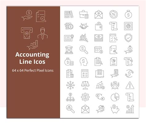 Premium Vector Accounting Line Icons Vector Sets