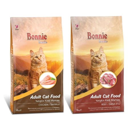 Cat Food Bonnie Adult Cat Dry Food 15kg Chicken Beef Karoutexpress