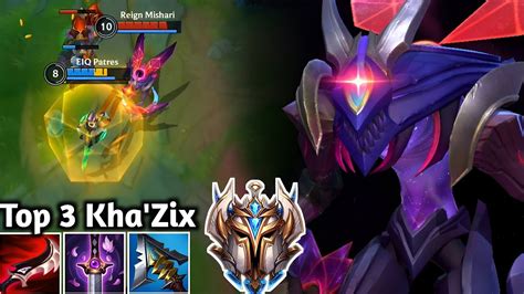 Wild Rift Top 3 Khazix Challenger Jungle Lane No Death Gameplay