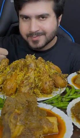 Asmr Eating Spicy Chicken Biryani Spicy Eggs Curry Spicy Beef Curry