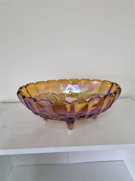 Carnival Glass Fruit Bowl Revive Antiques And Decor