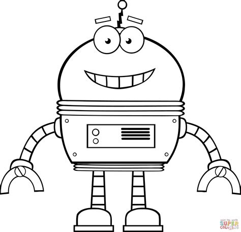 Coloriage Robot Souriant Coloriages Imprimer Gratuits