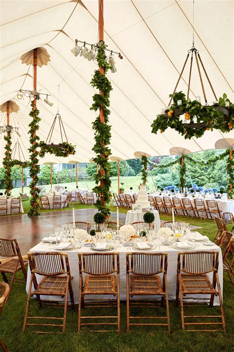 A Garden Wedding With Blue And White Accents At An Inn In Connecticut