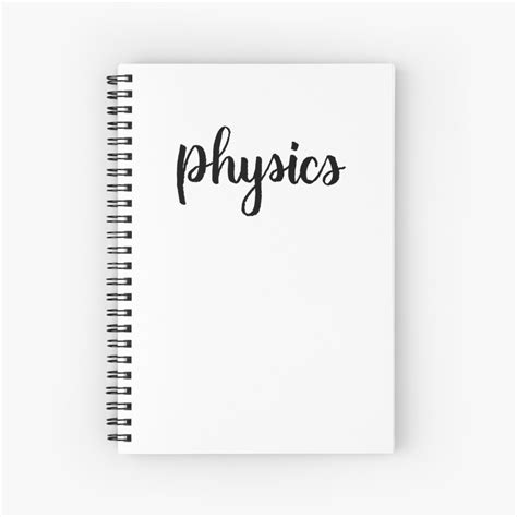 Physics Calligraphy Label Spiral Notebook By The Bangs Redbubble