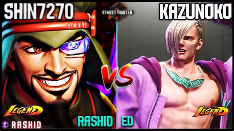 SF6 Shin7270 RASHID Vs KAZUNOKO ED Aggressive Ranked Match DLC