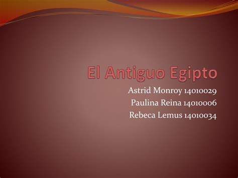 Tarea El Antiguo Egipto PPT