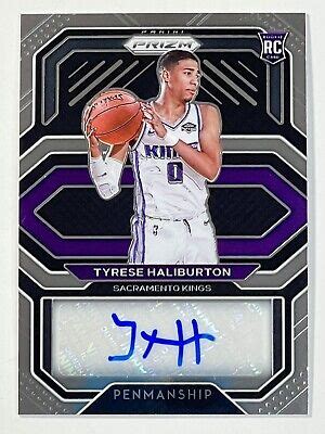 Tyrese Haliburton Rookie Rc Prizm Rp Thb Penmanship Autograph