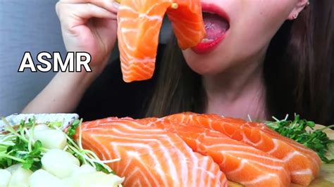 Asmr Salmon Sashimi Eating Sounds 두툼한 연어회 먹방 Sashimi Cá Hồi ซาชิมิปลาแซลมอน サーモン回 Youtube