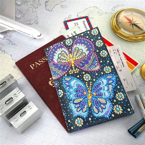 1pc Diamond Painting Passport Holder DIY Special Shaped Crystal