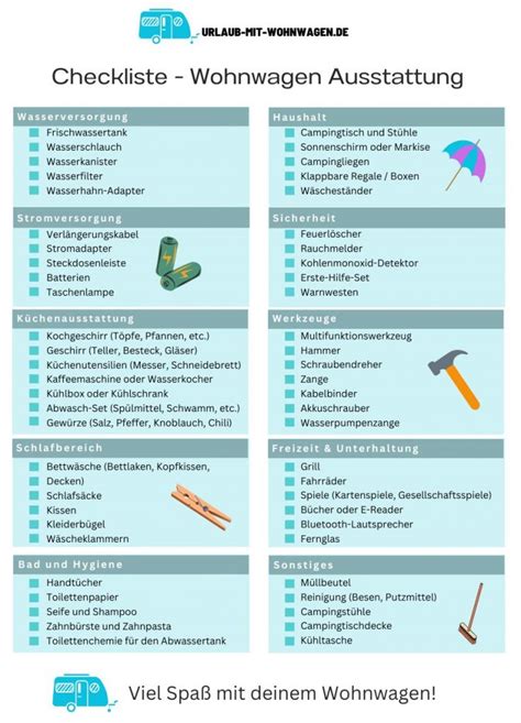 Unsere Wohnwagen Checkliste Gut Vorbereitet F Rs Camping