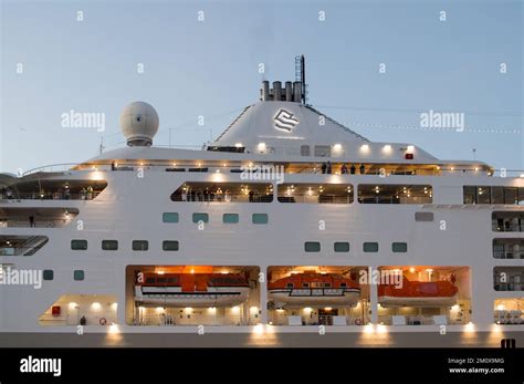 Zadar Croatia 30 October 2022 Side View Of The Cruise Ship With