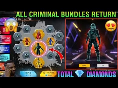 CRIMINAL RING EVENT M KITNA DAIMOND LGEGA GHOST CRIMINAL BUNDLE SPIN