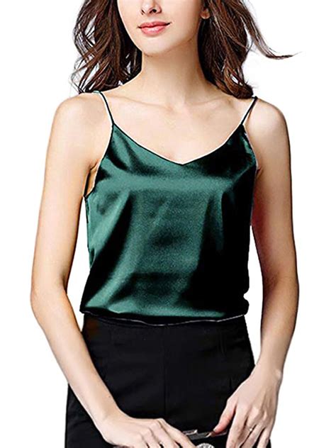 Sexy Dance Sexy Dance Women Sleeveless Top Fashion Stain Silk Tank