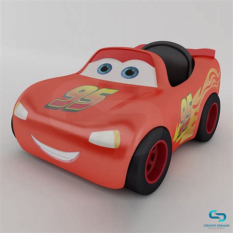 3D Vehcile design of Lightning McQueen car by CREATIVE DREAMRS on Dribbble