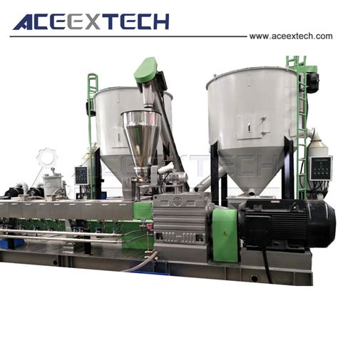 Twin Screw Pet Flakes Recycling Granulating Line China Pet Bottle