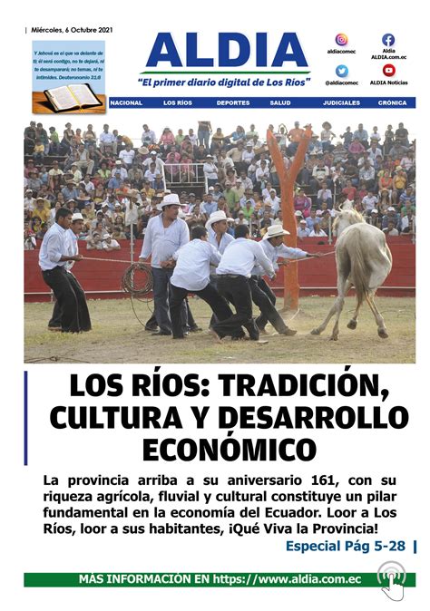 Edici N De Octubre Los R Os Tradici N Cultura Y Desarrollo