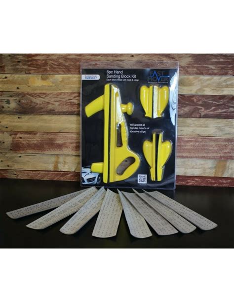6 Piece Fast Mover Hand Sanding Block Kit And 40 Mirka Iridium Velcro