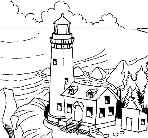 Desenho De Farol Para Colorir