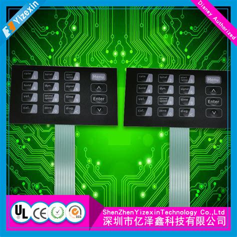 One Key Matrix Membrane Switch With Connection PCB Board China