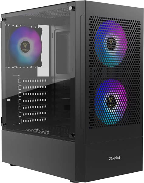 Zeus Gamdias Rgb Gaming Atx Mid Tower Computer Pc Case With Side