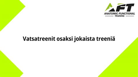 Vatsatreenit osaksi jokaista treeniä