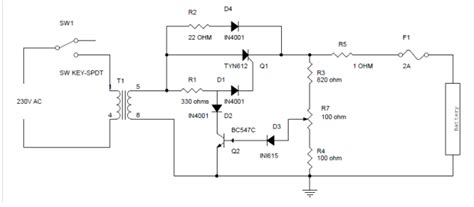 Battery Charger Circuit Diagram Using Scr