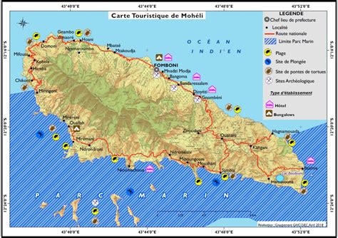 Carte Touristique De Moheli