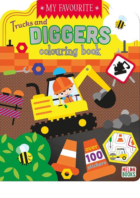 My Favourite Trucks And Diggers Colouring Book Toyworld Nz