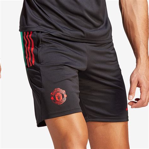 Adidas Manchester United 23 24 Training Shorts Black Mens Replica