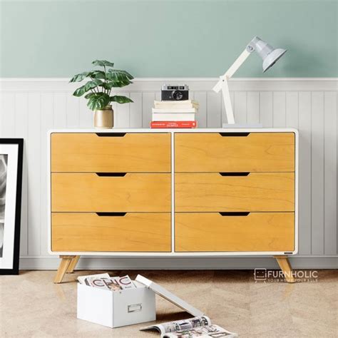 Helsinki 6 Drawers Ivory Natural