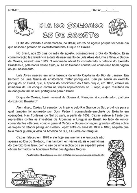 História Do Dia Do Soldado - Historia Do Dia Do Soldado - FDPLEARN