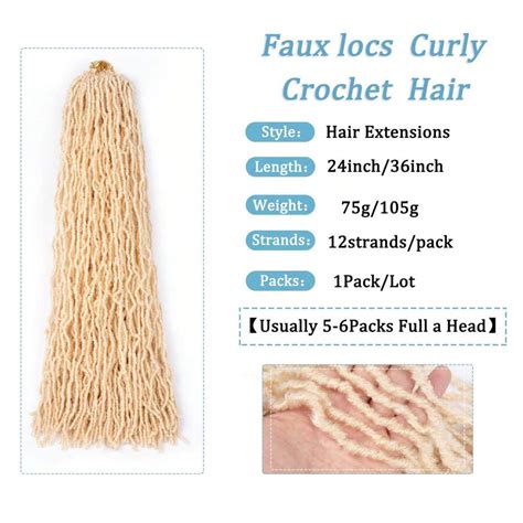 Paquete De Extensiones De Cabello De Crochet Beige Faux Locs