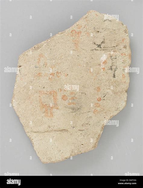 Ostracon with Architectural Drawing and Hieratic Inscription LACMA M.80 ...