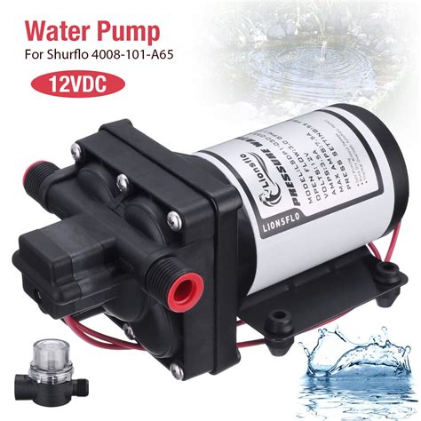 RV Marine Water Pump 12V 3 0 Gpm With Strainer For Shurflo 4008 101 A65