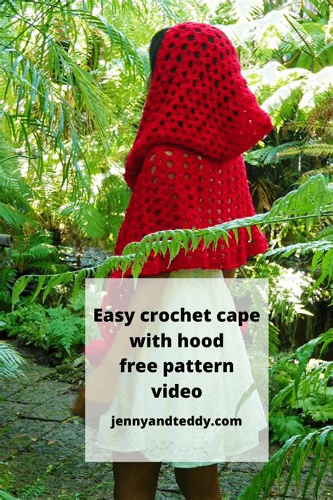 Easy Crochet Hooded Cape Free Pattern With Video Tutorial On