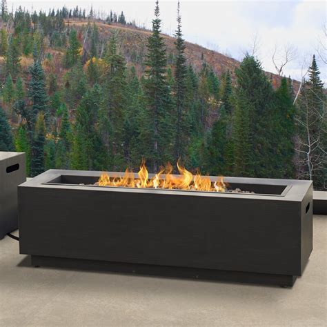 Lanesboro Rectangle Steel Propane Natural Gas Fire Pit Reviews