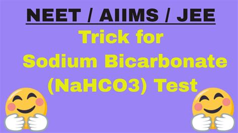 Sodium Bicarbonate Test Trick Reaction Of Nahco3 Sodium Bicarbonate Tests For Carboxylic