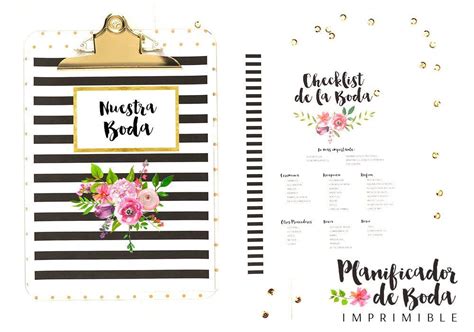 Planificador De Boda Descargable Agenda De Boda Para Imprimir Organizador De Bodas Pdf