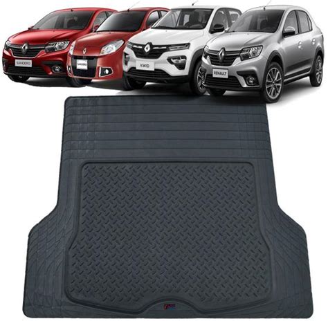 Tapete Porta Malas Renault Kwid Sandero E Logan Em Borracha Pvc