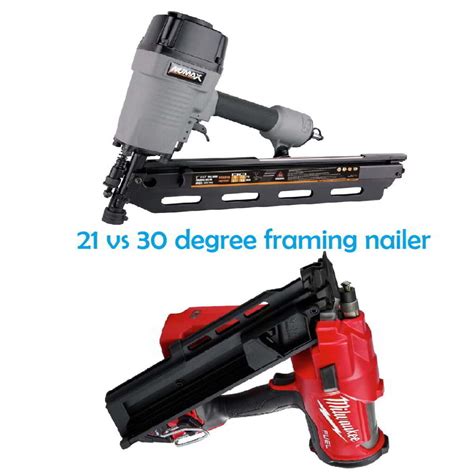 21 vs 30 degree framing nailer [What degree nail gun is best for framing?] - NailerPros