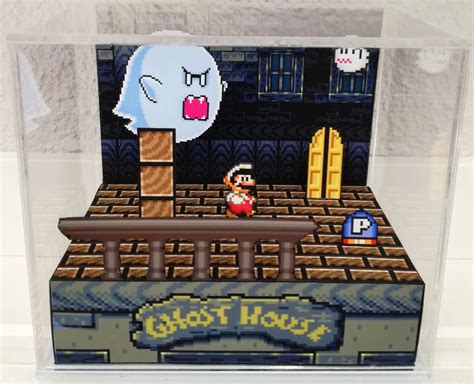 Super Mario World Cube Diorama Etsy Uk