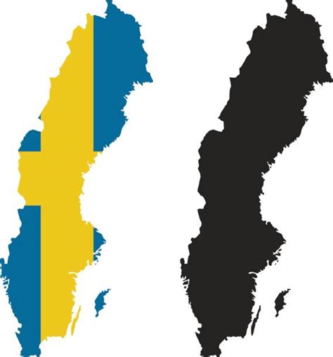 160 Map Of Sweden In Swedish Flag Colors Illustrations Royalty Free Vector Graphics And Clip Art