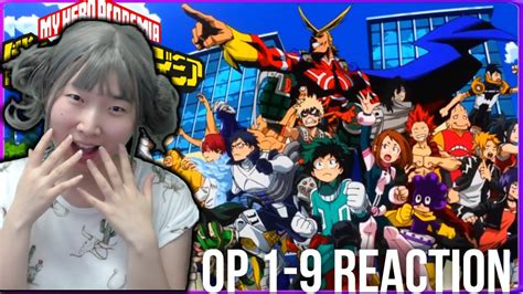 Reacting To All My Hero Academia Openings Absolute Banger Youtube