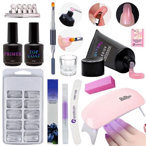 Kit Unha Gel Poligel Polygel Unhas Molde F1 Completo Shopee Brasil