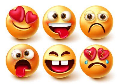 Tapeta Emoji Smileys Characters Vector Set Emoticon D Smiley Icon