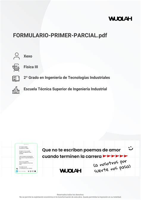 SOLUTION Formulario Primer Parcial Studypool