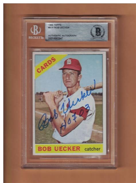 Bob Uecker Autographed Topps Baseball Card Signed St Louis