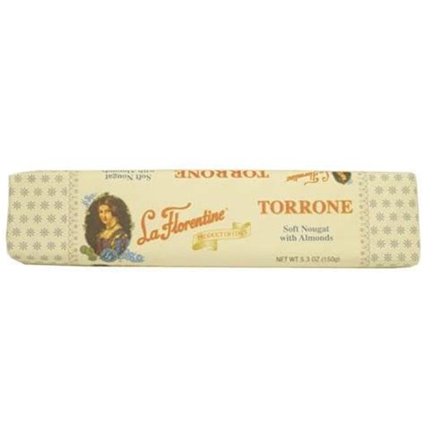 La Florentine Soft Nougat With Almonds Torrone Bar 53 Oz