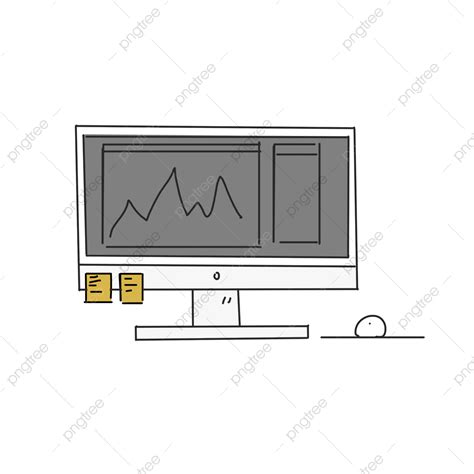 Computer Data Clipart Vector White Personal Computer Showing Tabular